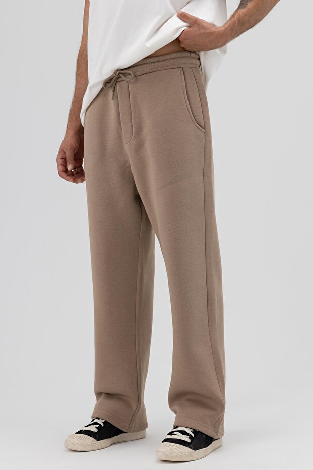 Basic Baggy Eşofman Alt Vizon - 5