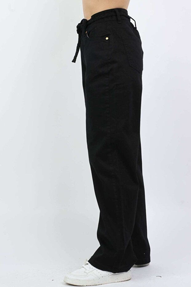 بنطلون واسع الساق سادة - 1