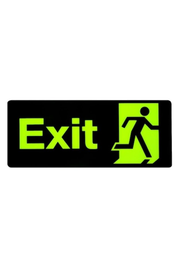 Indicator Autocolant Model Exit Fluorescent 34x14 cm