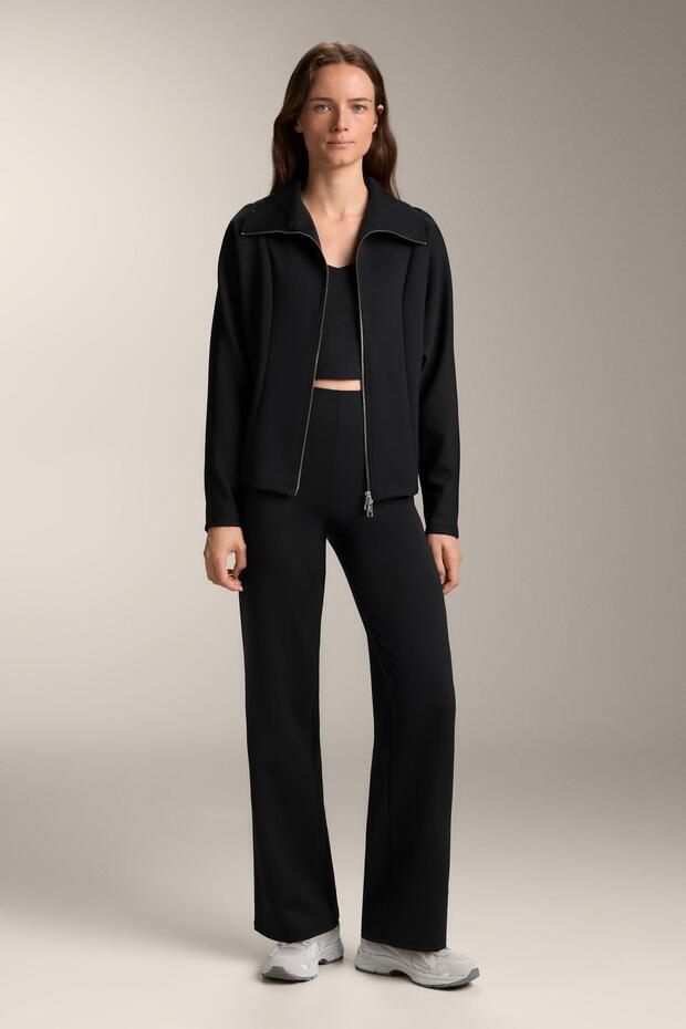 Double zip neoprene-effect jacket - 2