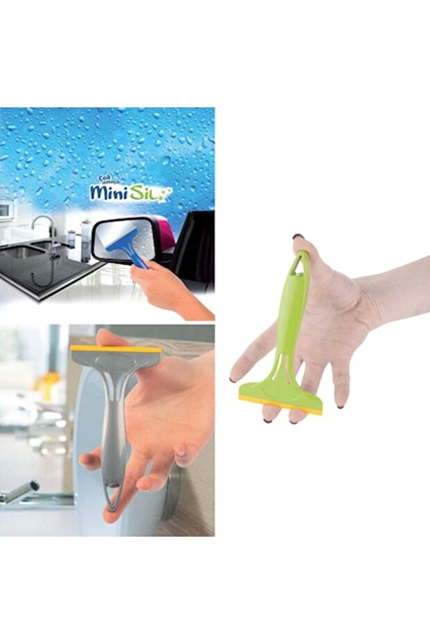 Mini Window Squeegee, Plastic, 14 cm, Multicolor - 1