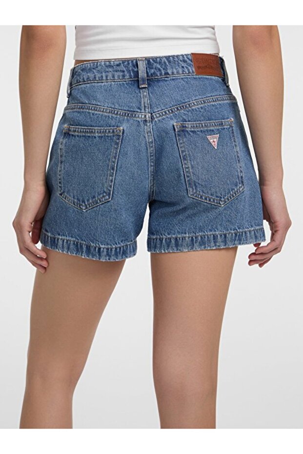 Jeans Highwaist Kadın Regular Fit Şort - 3
