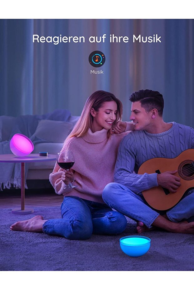 WiFi LED Table Lamp, Dimmable Bedside Lamp, WLAN RGBWW Table LampApp Control - 5