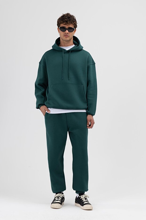 Basic Paça Lastikli Eşofman Alt Nefti - 5