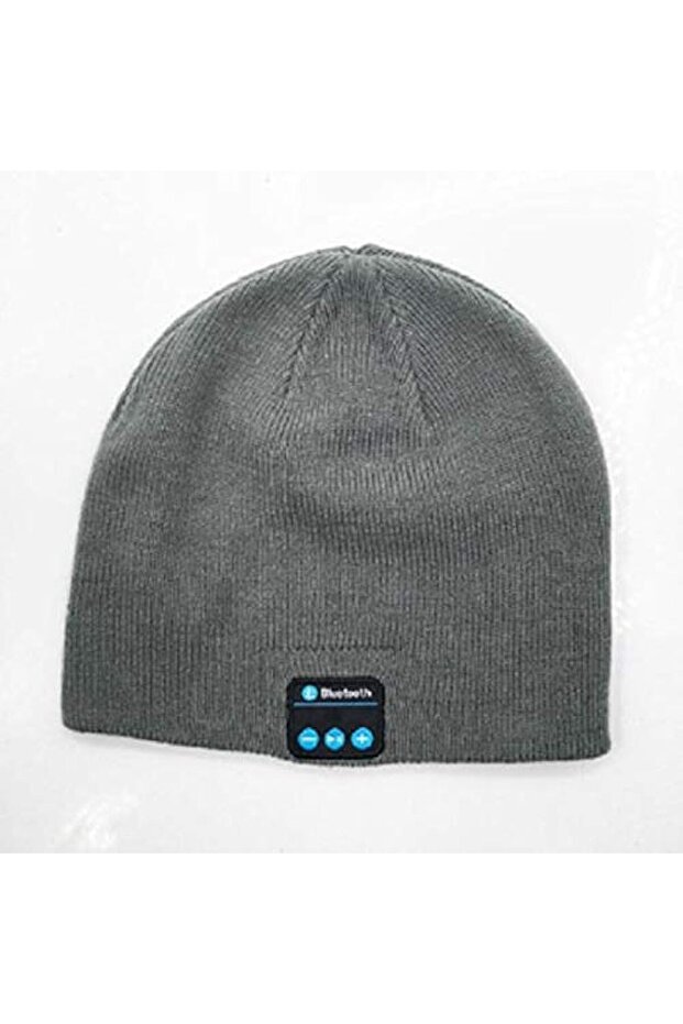 Bluetooth winter hat with headphone women- Grey