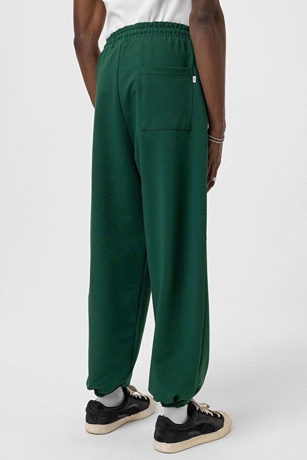 Basıc Paça Lastikli Oversize Eşofman Alt Nefti - 4