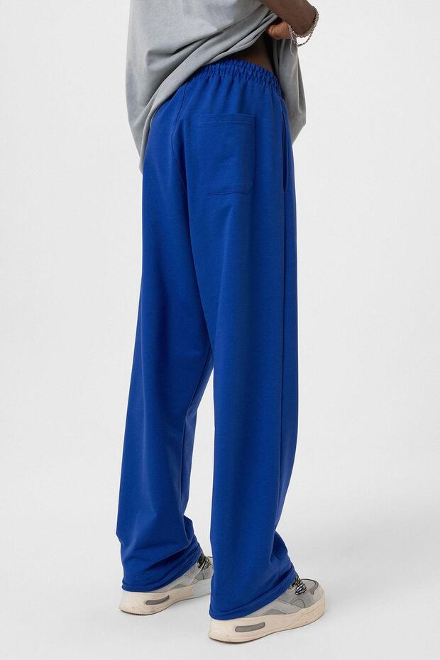 Basic Bel Lastikli Eşofman Alt Saks - 5