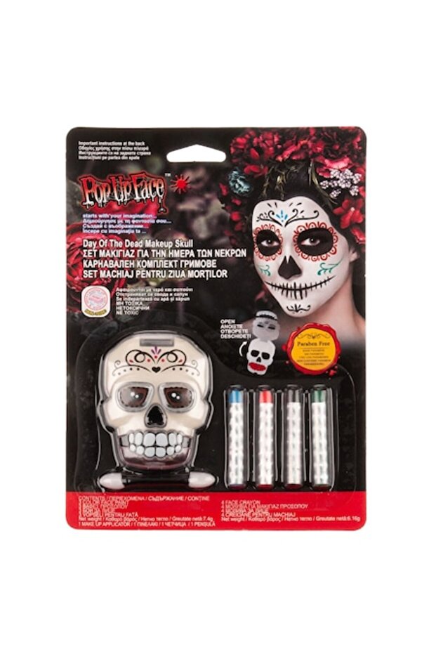 Dead Skull Makeup Set, Multicolor, 4 Pieces