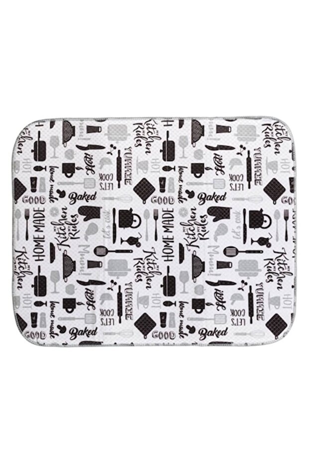 Kitchen Dish Drying Mat, Model Chef, 50x39cm, Multicolor - 1