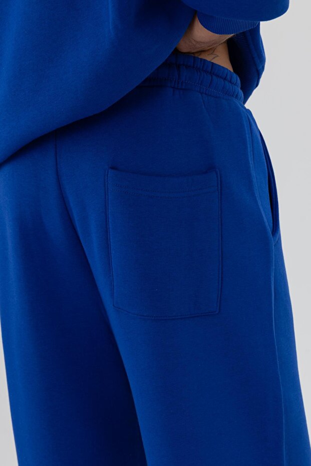 Basic Baggy Eşofman Alt Saks - 5