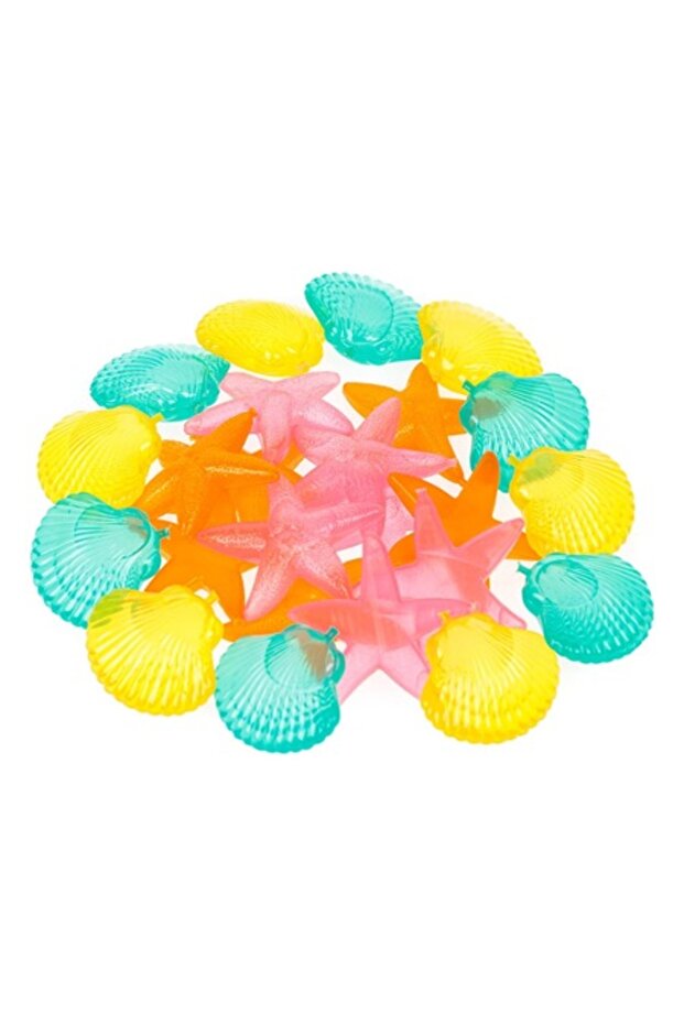 Reusable ice cube set with colored shell pattern - 24pcs - 1