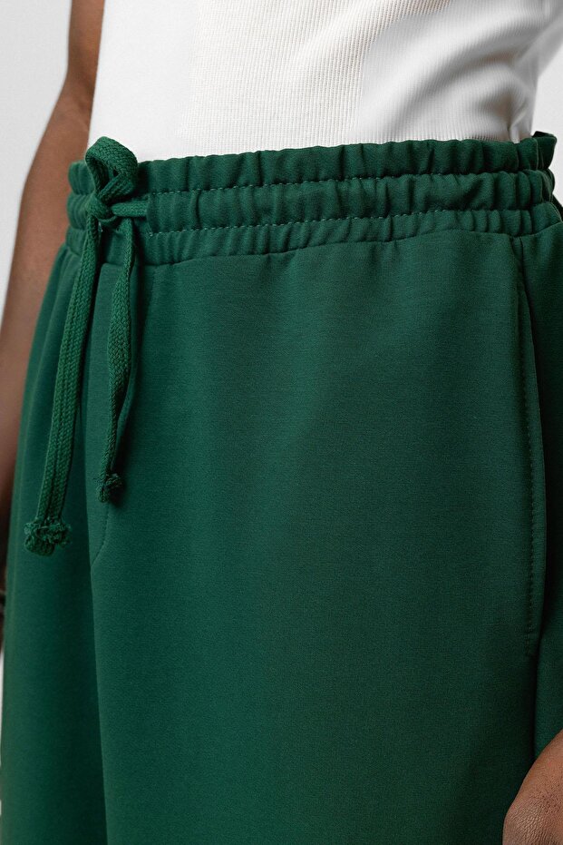 Basıc Paça Lastikli Oversize Eşofman Alt Nefti - 6