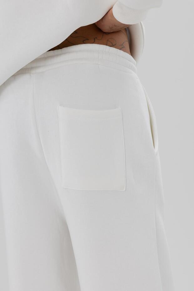 Basic Baggy Eşofman Alt Ekru - 4