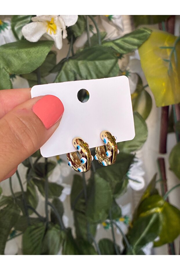 Halka küpe nazar boncuklu - 2