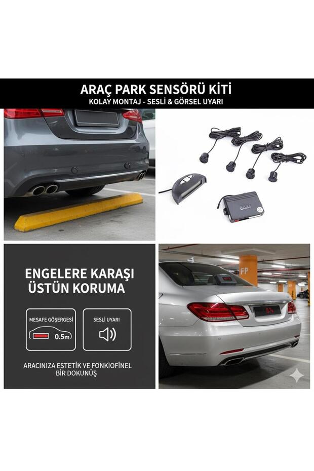 Bluetooth özellikli LCD göstergeli Geri Park Sensörü - 1