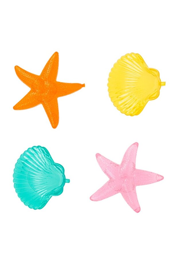 Reusable ice cube set with colored shell pattern - 24pcs - 2