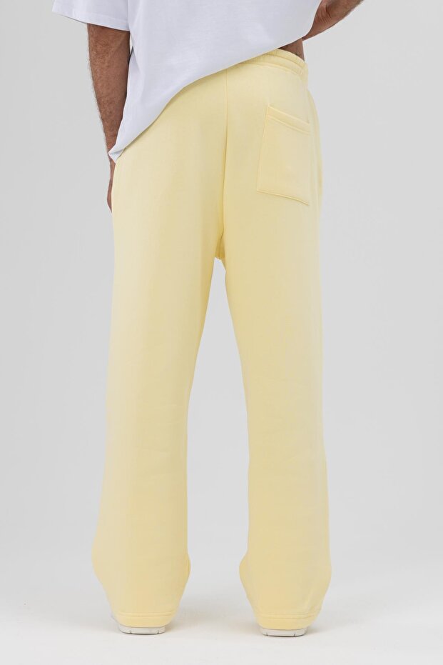 Basic Baggy Eşofman Alt Sarı - 3