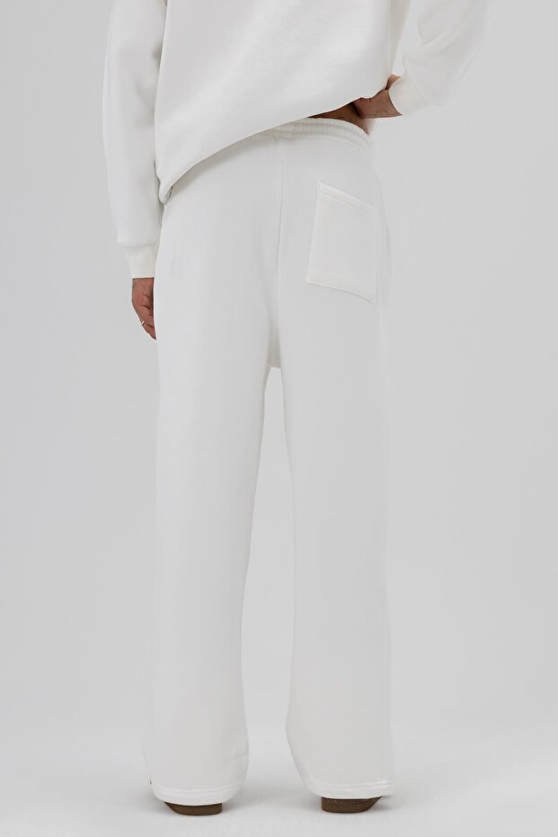 Basic Baggy Eşofman Alt Ekru - 3