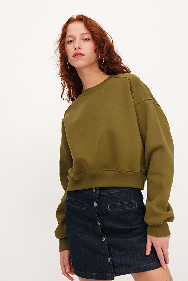 Şardonlu Basic Sweatshirt S3812-İ13 - 4