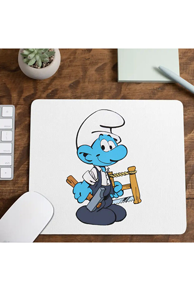 Mousepad Smurf Carpenter Construction Carpenter - 4