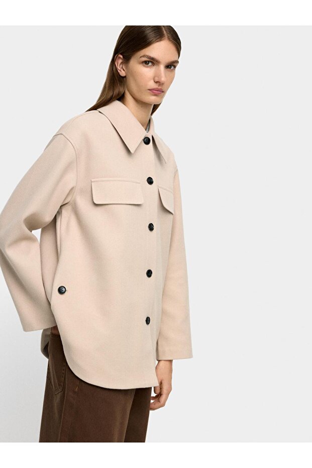 Yaka Detaylı Overshirt - 4