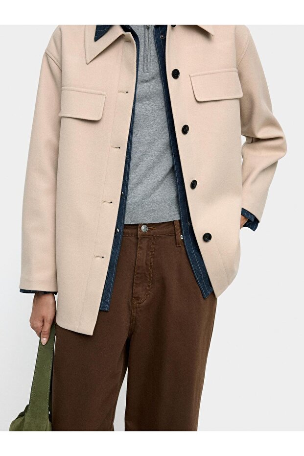 Yaka Detaylı Overshirt - 2