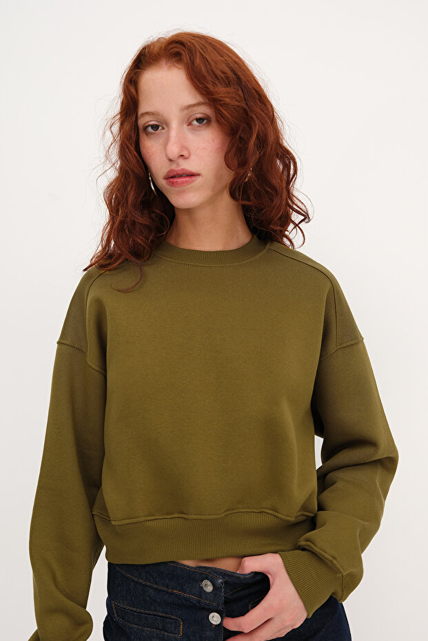 Şardonlu Basic Sweatshirt S3812-İ13 - 1