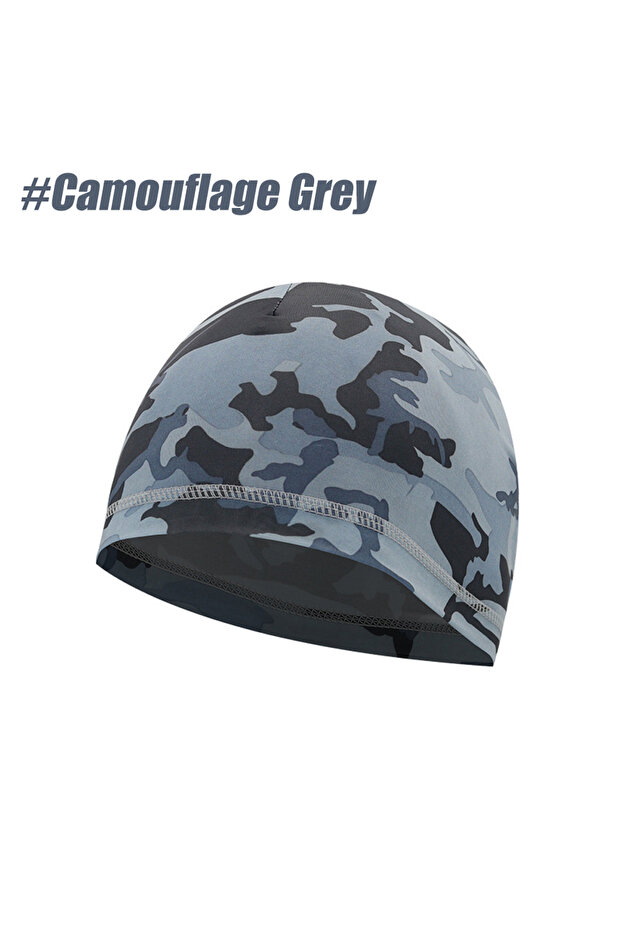 Camouflage Grey Cooling Cap Helmet Liner|Sweat Wicking Cycling Running Beanie |Motorcycle Hat | Fits