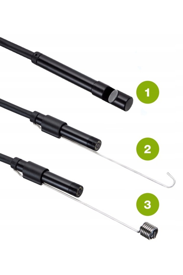IP67 endoscopic camera, OTG function, side view adapter, USB, 6 LEDs, 5 m cable - 12