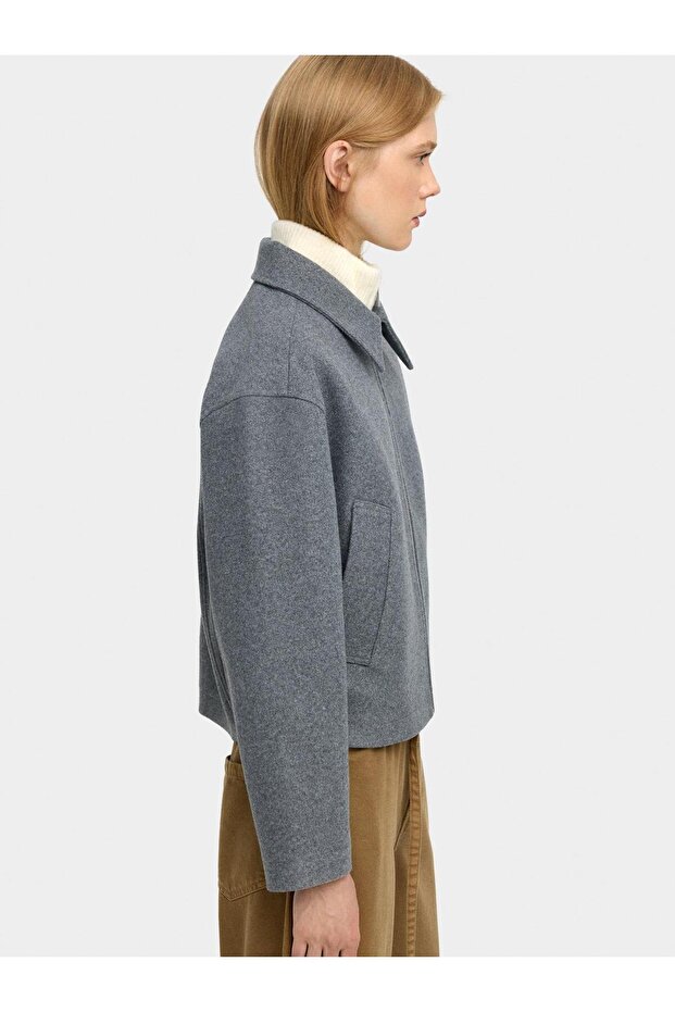 Fermuarlı İnce Ceket - 3