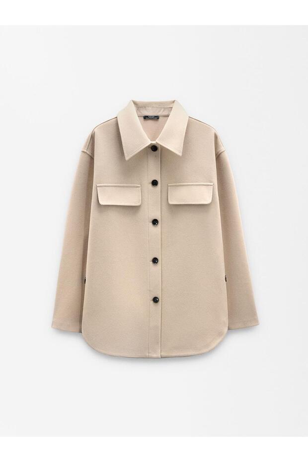 Yaka Detaylı Overshirt - 6