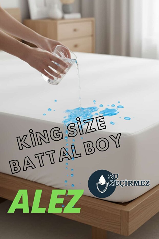 Liquid-Proof Fitted Mattress Protector - Extra Large - King Size (180X200 + 30 cm)