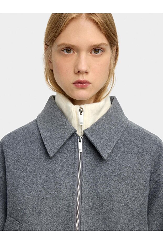 Fermuarlı İnce Ceket - 5