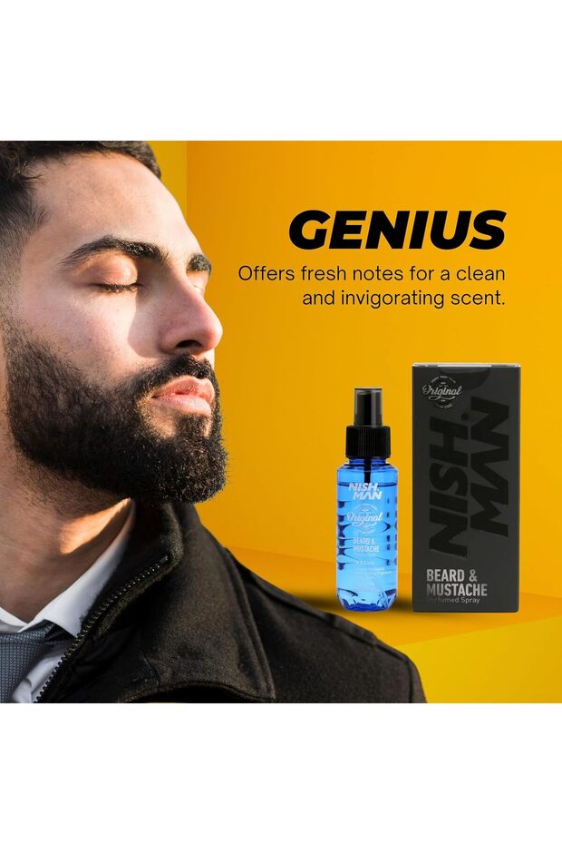 Beard and Moustache Perfume - Genius 75ml - Refreshing, Long-lasting - 2