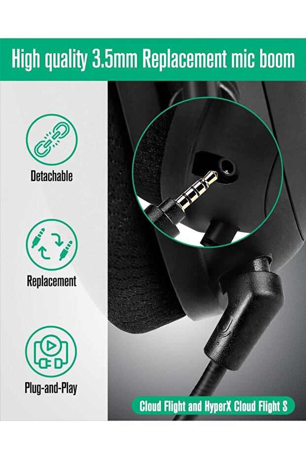 microphone for HyperX Cloud Flight, Cloud Flight S headset - 4