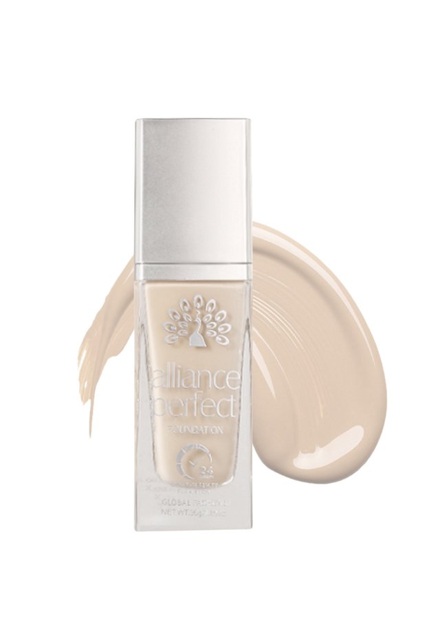 Alliance Perfect Liquid Foundation – 8 Shades, 24H Wear, Full Coverage, Hydrating, Transfer-Proof