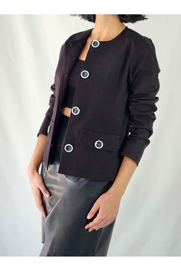 سترة منسوجة بأزرار - 3