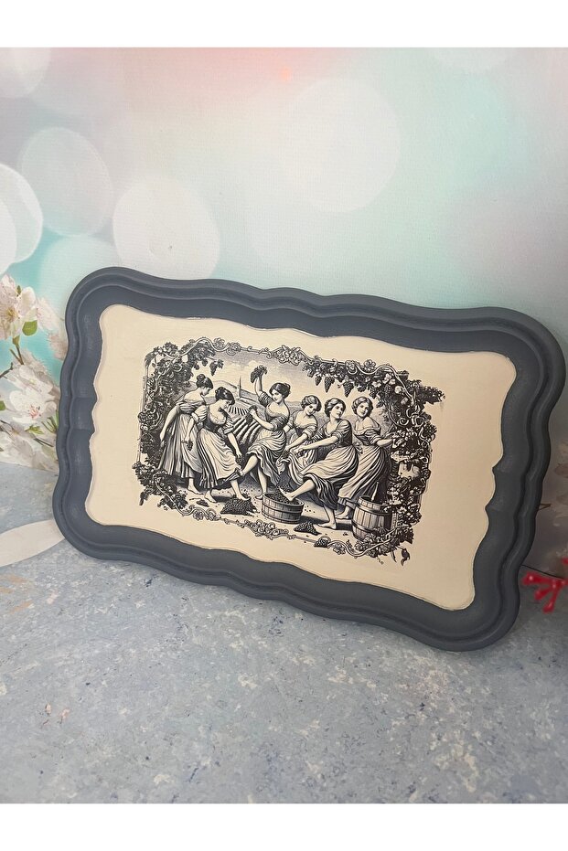 Nostalgic Patterned Tray, Presentation Tray - 3