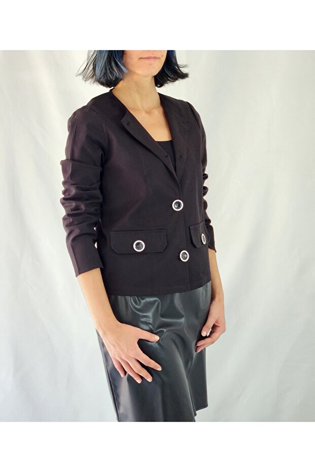 سترة منسوجة بأزرار - 2