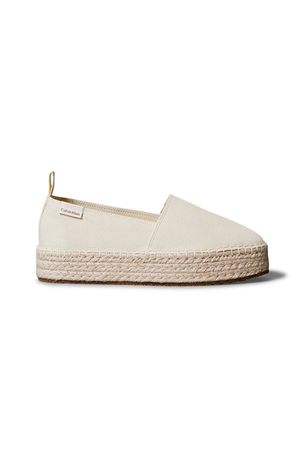Women Pistachio Canvas Slip-On Platform Espadrilles - 1