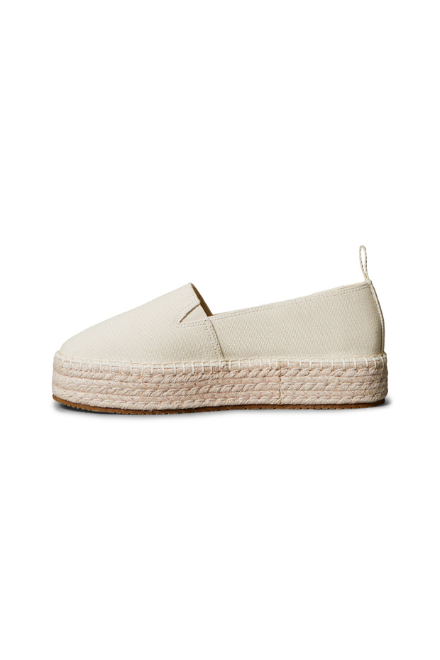 Women Pistachio Canvas Slip-On Platform Espadrilles - 5