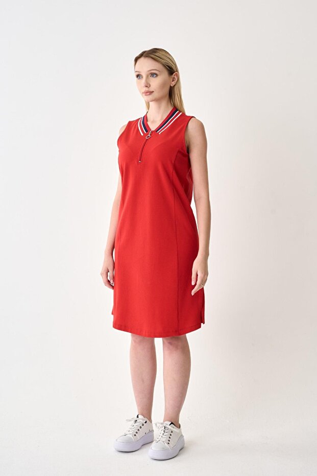 Rochie de damă cu fermoar Tile Pique - 2