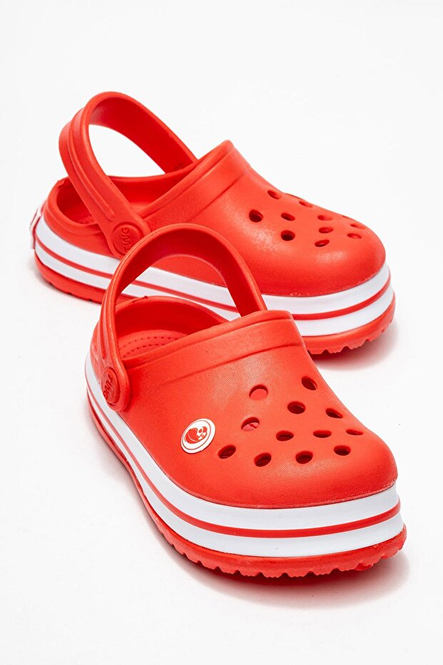 Kids Sabo Slippers 26-30 RED