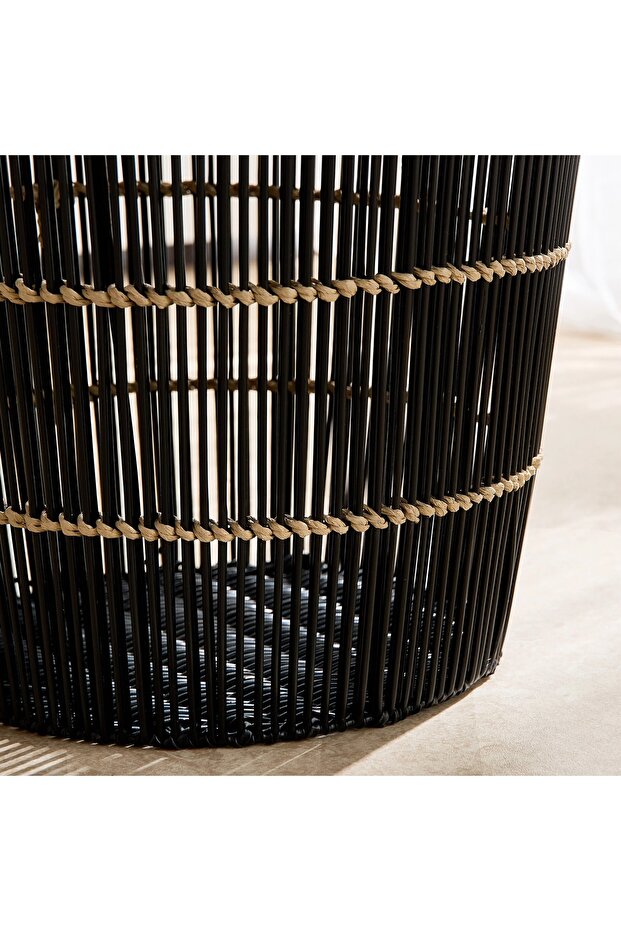 Ebony laundry basket with lid - 4