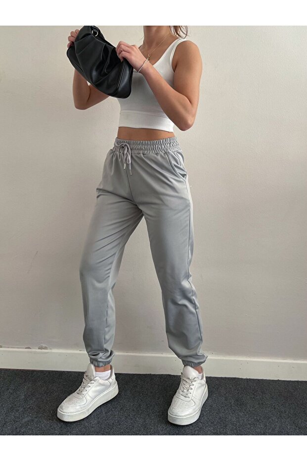 Kadın içi Şardonlu Dalgıç Kumaş Eşofman Altı - 3