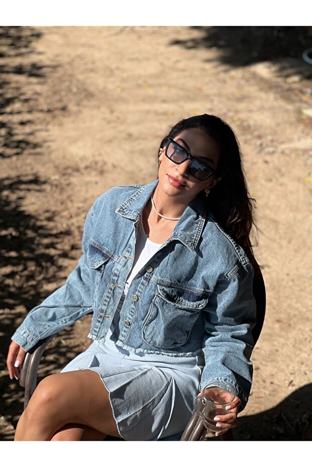 Oversize Denim Ceket