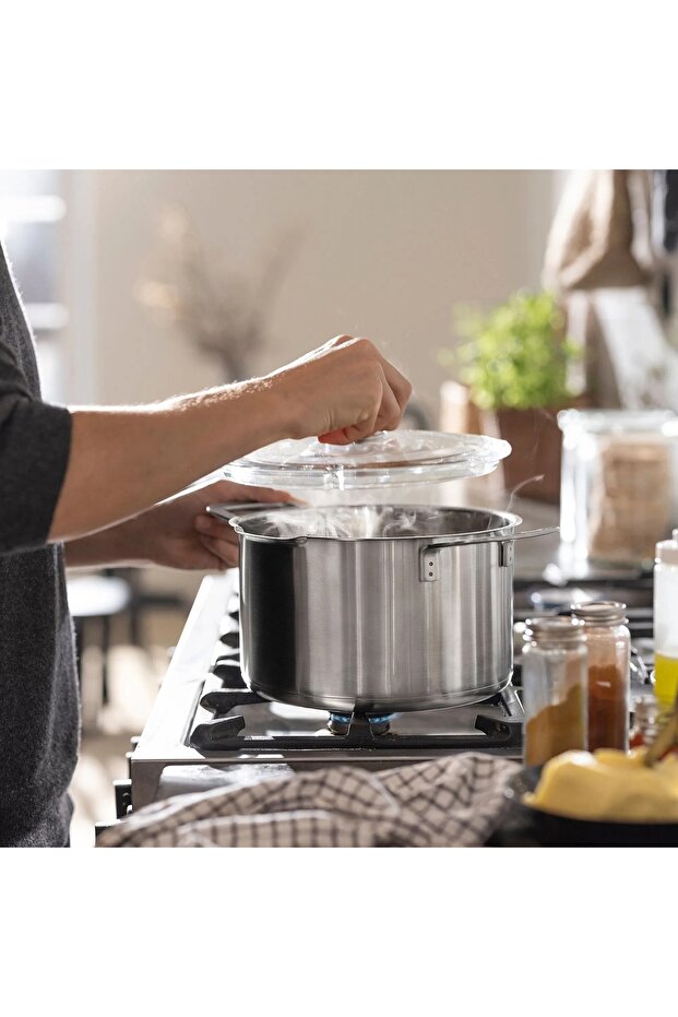 Çelik Tencere Seti Paslanmaz Çelik 7 Parça - HEDİYELİ - 5