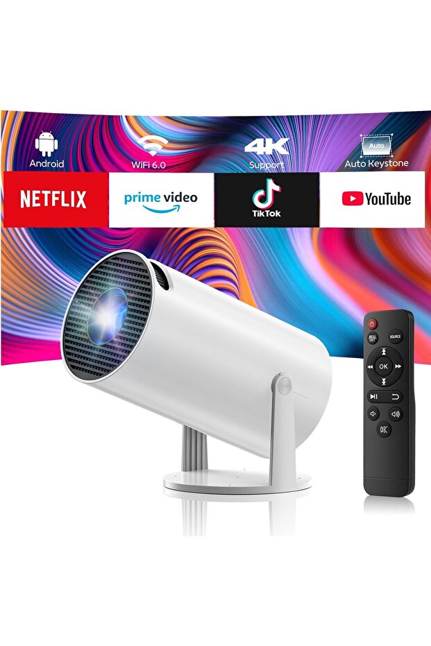 Projector with WiFi and Bluetooth, Mini Projector, 4K 1080P Support Portable Wireless Movie Projecto - 1