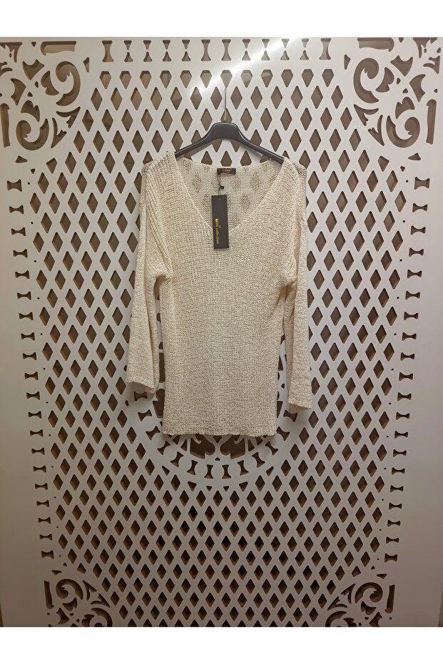 Otantik Delikli Örme Kazak - 1