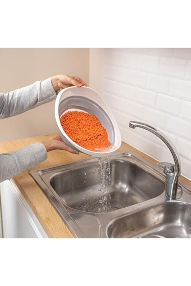 مصفاة أرز وفول سوداني عملية قابلة للطي |   مصفاة قابلة للطي لا تشغل مساحة - واسعة ومفيدة - 2